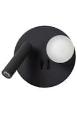 LUCIDE MATIZ - Nástenné bodové svietidlo - LED - 1x3,7W 3000K - S nabíjacím bodom USB - Čierny