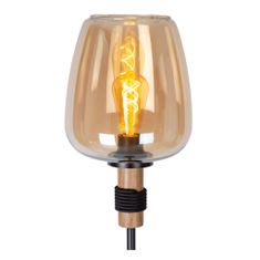 LUCIDE ILONA - Stojacia lampa - Ø 34 cm - 1xE27 - Jantárová