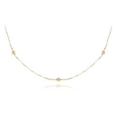 MINET Zlatý náhrdelník s guľôčkami Au 585/1000 1,75g