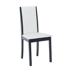 KONDELA Jedálenská stolička Venis New - wenge / biela