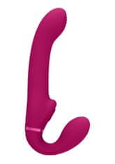 Shots Toys SHOTS VIVE Ai Dual Vibrating - Air Wave Tickler Strapless Strapon Pink