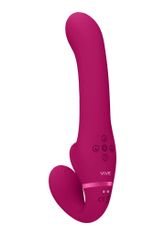 Shots Toys SHOTS VIVE Ai Dual Vibrating - Air Wave Tickler Strapless Strapon Pink