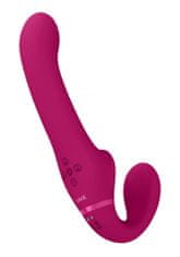 Shots Toys SHOTS VIVE Ai Dual Vibrating - Air Wave Tickler Strapless Strapon Pink