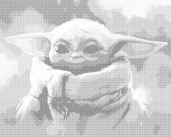 ZUTY Bodkovanie - BABY YODA 40x50 cm NO