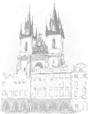 ZUTY Bodkovanie - TÝNSKÝ CHRÁM PRAHA 40x50 cm NO