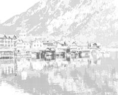 ZUTY Bodkovanie - HALLSTATT V ALPÁCH 40x50 cm NO