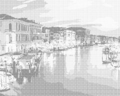 ZUTY Bodkovanie - CANAL GRANDE ZA LETNEJ NOCI V BENÁTKACH 40x50 cm NO