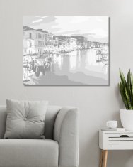 ZUTY Bodkovanie - CANAL GRANDE ZA LETNEJ NOCI V BENÁTKACH 40x50 cm NO