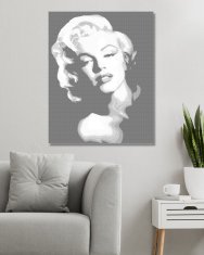 ZUTY Bodkovanie - ČIERNOBIELA MARILYN 40x50 cm NO