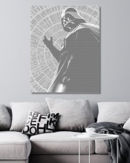 ZUTY Bodkovanie - DARTH VADER SO SVETELNÝM MEČOM 40x50 cm NO