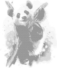 ZUTY Bodkovanie - PANDA NA VETVE 40x50 cm NO