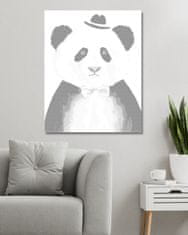 ZUTY Bodkovanie - PANDA S KLOBÚČIKOM 40x50 cm NO