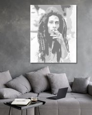 ZUTY Bodkovanie - FAJČIACI BOB MARLEY 40x50 cm NO