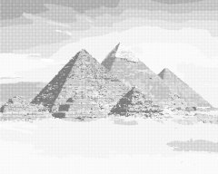 ZUTY Bodkovanie - EGYPT PYRAMÍDY 40x50 cm NO