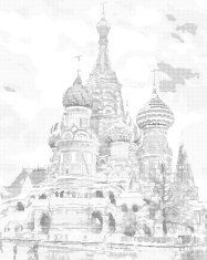 ZUTY Bodkovanie - SAINT BASIL'S CATHEDRAL V MOSKVE 40x50 cm NO