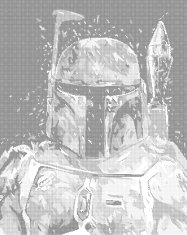 ZUTY Bodkovanie - ABSTRAKTNÁ BOBBA FETT 40x50 cm NO