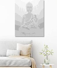 ZUTY Bodkovanie - BUDDHA NA ORANŽOVOM POZADIÍ 40x50 cm NO