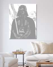 ZUTY Bodkovanie - ABSTRAKTNÝ DARTH VÁDER V ČERVENEJ 40x50 cm NO