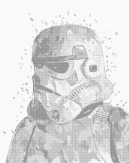 ZUTY Bodkovanie - ABSTRAKTNÝ STORMTROOPER (STAR WARS) 40x50 cm NO