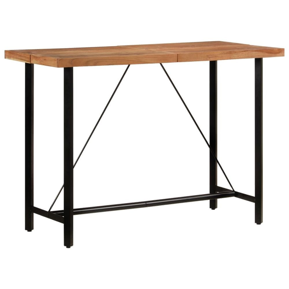 Petromila vidaXL Barový stôl 150x70x107 cm masívna akácia a železo