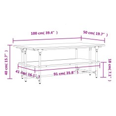 Vidaxl Konferenčný stolík dub sonoma 100x50x40 cm spracované drevo