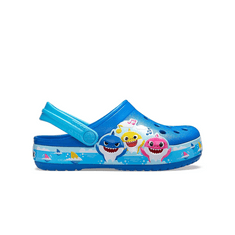 Crocs Fun Lab Baby Shark Band Clogs pre deti, 24-25 EU, C8, Dreváky, Šlapky, Papuče, Bright Cobalt, Modrá, 206704-4JL