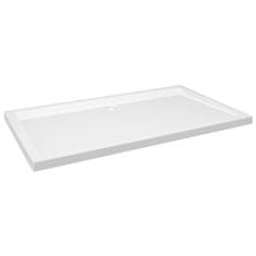 Vidaxl Obdĺžniková sprchová vanička z ABS biela 70x120 cm