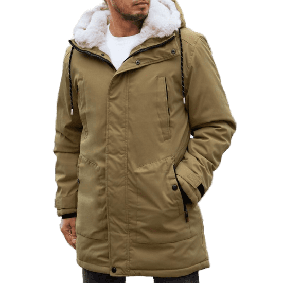 Dstreet Pánska zimná bunda IMMA tmavobéžová tx4602 M