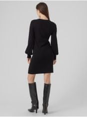 Vero Moda Čierne dámske svetrové šaty VERO MODA Haya XS