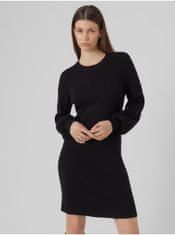 Vero Moda Čierne dámske svetrové šaty VERO MODA Haya XS