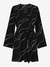 Vero Moda Čierne dámske vzorované šaty VERO MODA Merle XS