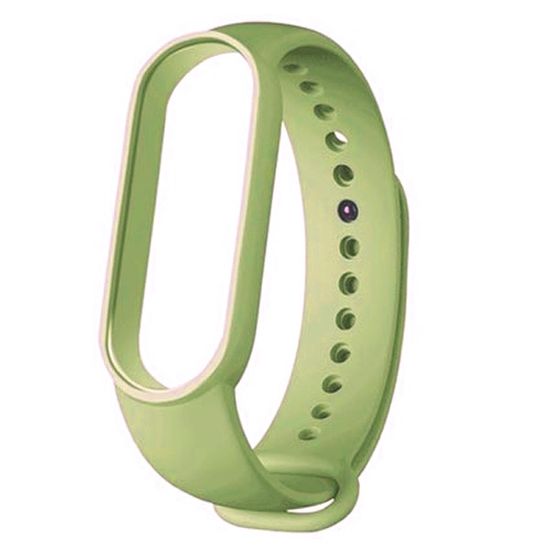 BStrap Silicone remienok na Xiaomi Mi Band 5/6/7, light green