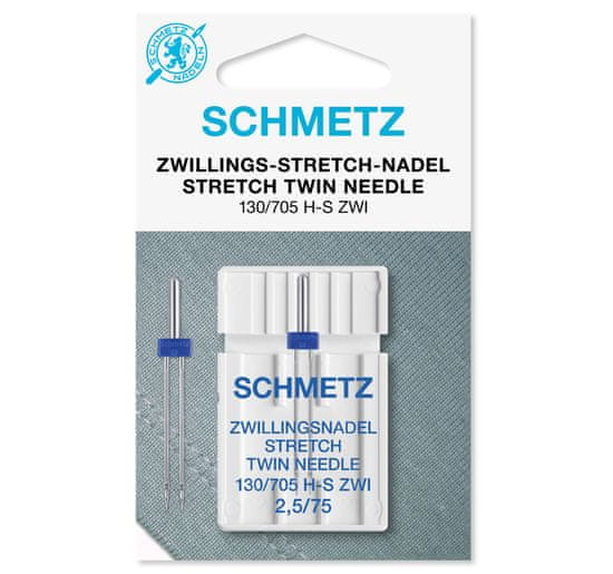 Schmetz Dvojihla na pleteninu 130/705 HS ZWI SMS 2,5 75 STRETCH TWIN