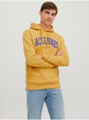 Jack&Jones Horčicová pánska mikina s kapucňou Jack & Jones Josh XXL