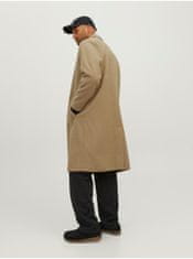 Jack&Jones Béžový pánsky kabát s prímesou vlny Jack & Jones Harry M