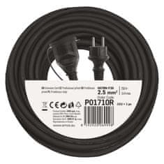 EMOS Vonkajší predlžovací kábel 10 m / 1 zásuvka / čierny / guma-neoprén / 230 V / 2,5 mm2