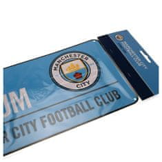 FAN SHOP SLOVAKIA Plechová ceduľa Manchester City FC, modrá, 40x18cm