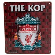 FAN SHOP SLOVAKIA Plechová ceduľa Liverpool FC, červená, lakovaná, 23x25 cm