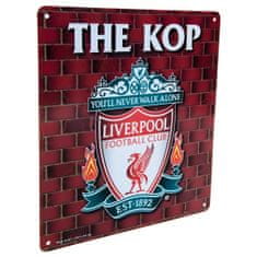 FAN SHOP SLOVAKIA Plechová ceduľa Liverpool FC, červená, lakovaná, 23x25 cm