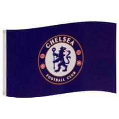 FAN SHOP SLOVAKIA Vlajka Chelsea FC, modrá so znakom, 152 x 91 cm