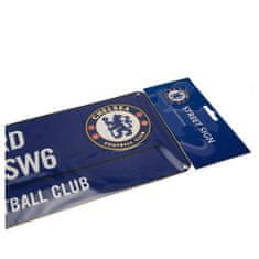 FAN SHOP SLOVAKIA Plechová ceduľa Chelsea FC, tmavo modrá, lakovaná, 40x18 cm