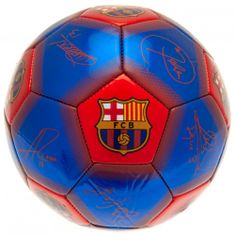 FAN SHOP SLOVAKIA Futbalová lopta FC Barcelona, modro-červená, podpisy, veľ. 5