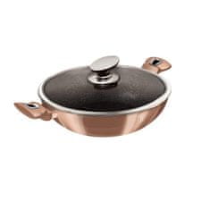 Berlingerhaus Panvica WOK s mramorovým povrchom 30 cm Rosegold Metallic Line