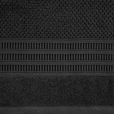 ModernHome ROSITA mäkký uterák 50x90 čierny
