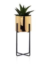 ModernHome Kvetináč Florri Gold Black 22 cm