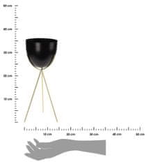 ModernHome Čierne puzdro na zlatom stojane 36 cm