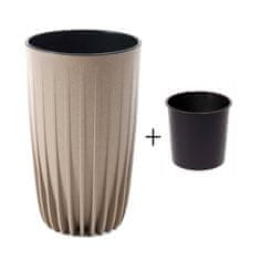 ModernHome Kanvica Stripped Tall ECO coffee latte 25xh42 cm