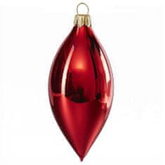 Decor By Glassor Vianočná oliva červená lesk