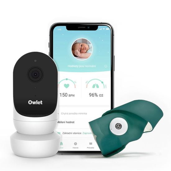 Owlet Ponožka inteligentná Smart Sock 3 a kamera Cam 2 Deep sea green