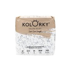 KOLORKY DELUXE VELVET Plienky jednorazové eko so zamatovým povrchom M (5-8 kg) 21 ks